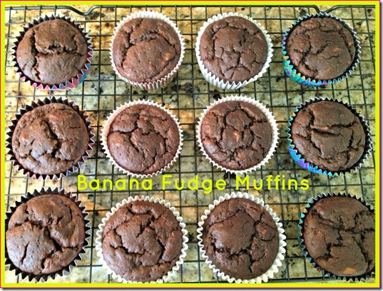 fudge banana muffins