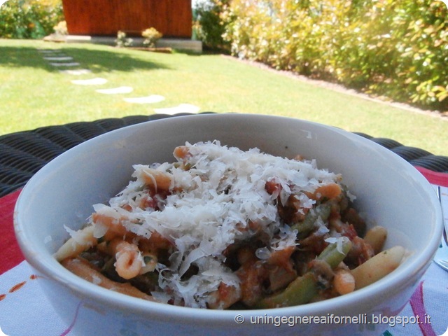 fusilli pasta pomodoro pecorini sarde melanzane