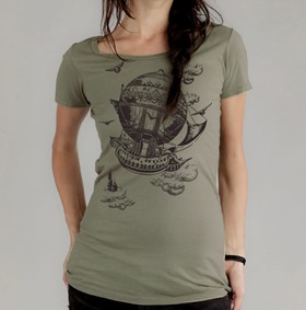Vintage Steampunk Airship T-Shirt from banyantreeclothing Vintage Steampunk Airship T-Shirt from banyantreeclothing