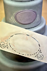 This stencil will go around the monogram as decorative trim.