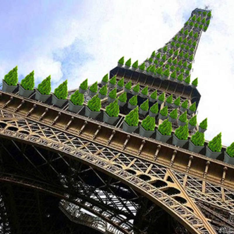 "Proyecto Torre Eiffel Verde” podría eliminar 87.8 toneladas CO2 en París