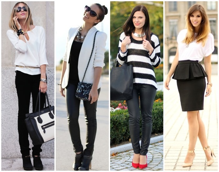 A tendência dos looks Preto e Branco voltou com tudo! moda preto e branco looks - como usar 04