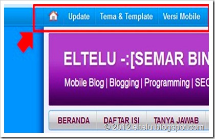 ELTELU - Contoh Tampilan Menu Navigasi Pada Area Navbar