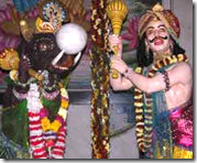 Varahadeva fighting Hiranyaksha