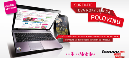 Mobilní internet od T-Mobile s Lenovem za polovinu na dva roky! Mobilní internet od T-Mobile s Lenovem za polovinu na dva roky!