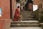 Stairway at Swayambhunath stupa