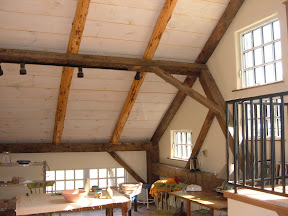 The new rafters were consolodated to the studio.