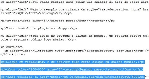 Parte do código fonte