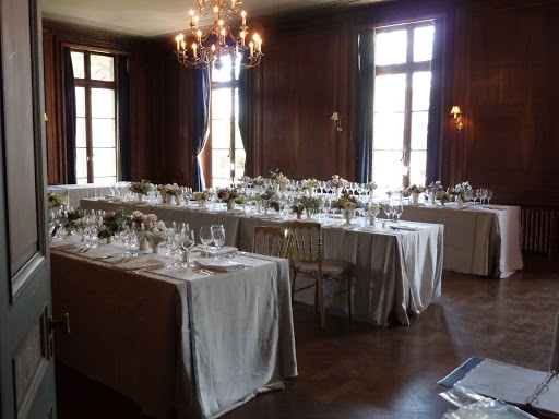 With the linens set and floral arrangements in place, the ballroom starts coming to life.
