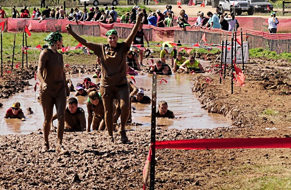 barbed wire mud pit