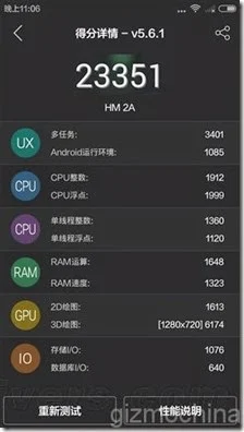 AnTuTu Xiaomi Redmi 2A