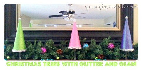 Tree Mantel Glitter and Glam