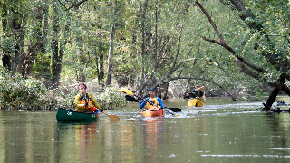 Kate, Ivor, Al on the Wallkill River