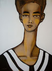 "Schoolgirl" 30х40 (oil/acrylic on canvas)