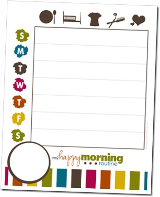 Morning routine printable Morning routine printable