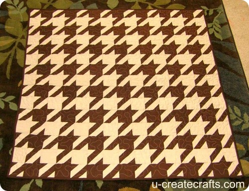 houndstooth quilt finished