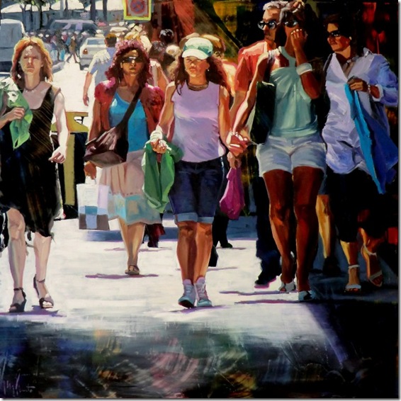 Grupo caminando, Grupo caminando,