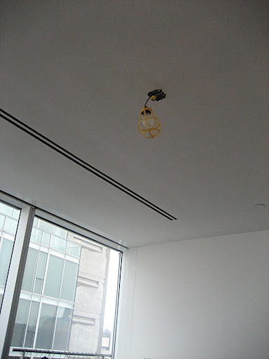 This is the current lighting situation in my dining room.  I love the industrial look but this may be too literal.