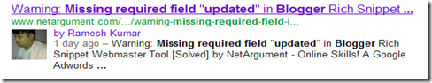 missing required field updated blogger   Google Search