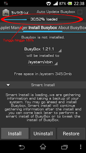 half root hingga full root sony xperia m
