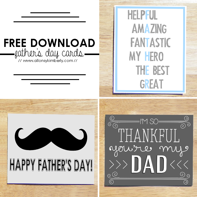Free Download: Father's Day Cards | allonsykimberly.com