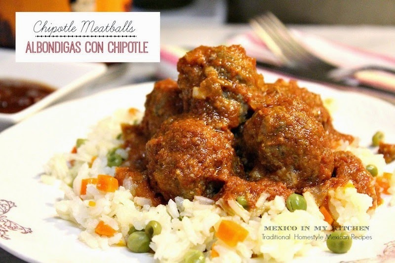 Chipotle Sauce Meatballs | Quick and Easy recipe tutorial to make Mexican albondigas.