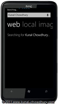 WP7.1 Demo - Search Task Page