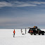 A bunch of gringos out making fools of themselves in the middle of the salt flats.