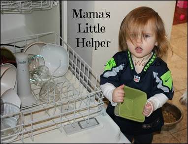Many Waters Mama's Helper with a bowl