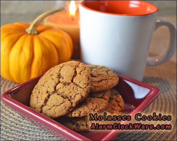 molasses cookies with candle