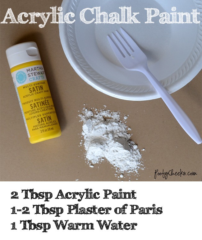 Acrylic Chalk Paint Recipe from Poofy Cheeks