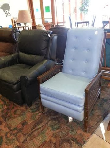 Light blue recliner