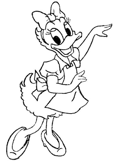Donald+and+daisy+duck+coloring+pages