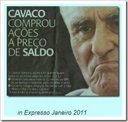 Cavaco Silva um depositante especial do BPN.Out.2013