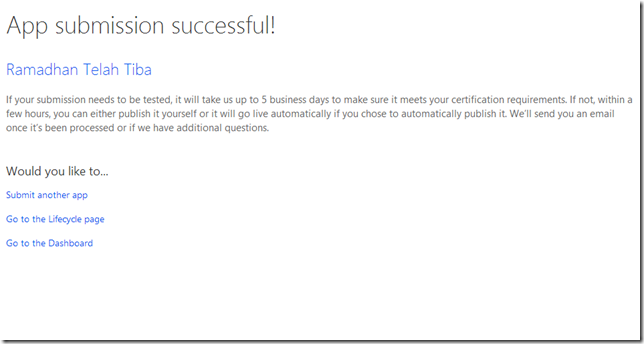 Publish aplikasi Windows Phone ke Store Publish aplikasi Windows Phone ke Store