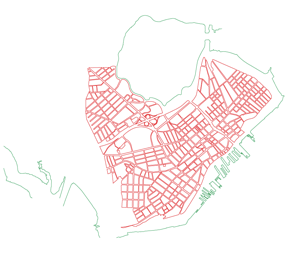 Portland Peninsula and Environs with city blocks