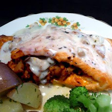Mushroom Stuffed Salmon Fillet