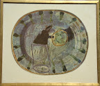 Collage, Inramat tryck av tallrik. Art nr. 30013. Mått ink ram 29x24