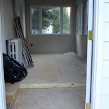 The rough interior, with the lower “genkan” style floor in the entryway