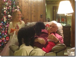 Dad opening gifts