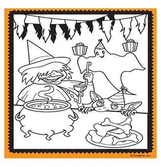 vrajitoare -planse de colorat halloween vrajitoare -planse de colorat halloween