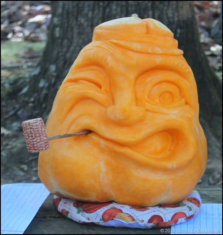carved pumpkin head 4