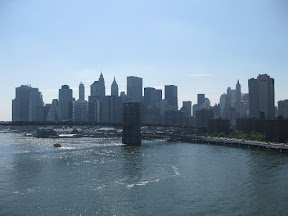 Downtown Financial District Buildings from Manhattan Bridge Downtown Financial District Buildings from Manhattan Bridge