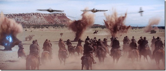 The cowboys fight for their lives in an event film for summer 2011 that crosses the classic Western with the alien-invasion movie in a blazingly original way: ?Cowboys & Aliens?.