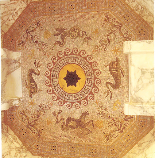 One of the dominant motifs at the Villa Kreylos: mosaic.