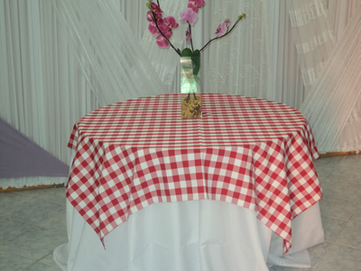 Sobre Toalha Panama Xadrez, Linha: Dama Fotos de Linha Hotel Restaurante. Foto numero 7 da empresa de toalhas e tecidos Tropical Toalhas, que vende tecidos, toalhas, capas de cadeira e guardanapos para festas e eventos; toalha redonda longa, sobretoalhas (sobre-toalhas), toalhas especiais, sobrecapas (sobre-capas), caminho de mesa, capas de almofadas e aventais, nos tecidos cetim podange, gorgurao, shantung (xantungue), voil liso, voile bordado, voal estampado, jacard (jacquard), panama gold, e em estilos matelasse, fanstasminha, princesinha, fraque, em diversos formatos e tamanhos. tecidos para decoração rio de janeiro rj venda festa eventos toalha redonda tecido loja capa cadeira caminho mesa almofada capas cadeiras lojas decorações em casamentos poliester fotos decoracao igreja modelos igrejas