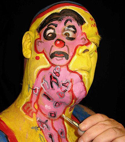 Self-Portraits Face Paintings by James Kuhn