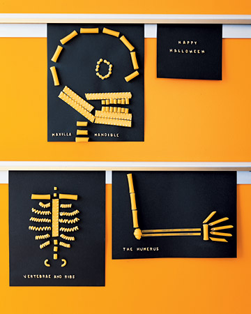 This skeleton art made out of pasta is clever, educational, and can provide lots of fun for your kids. http://www.marthastewart.com/photogallery/kids-art-projects#slide_4
