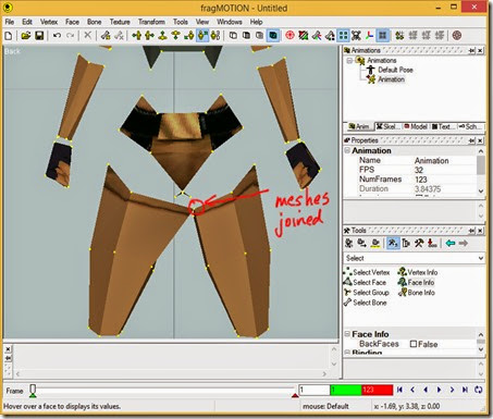 Upper legs joined Upper legs joined