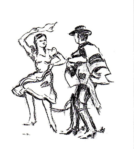 dibujos para colorear de ninos bailando cueca
